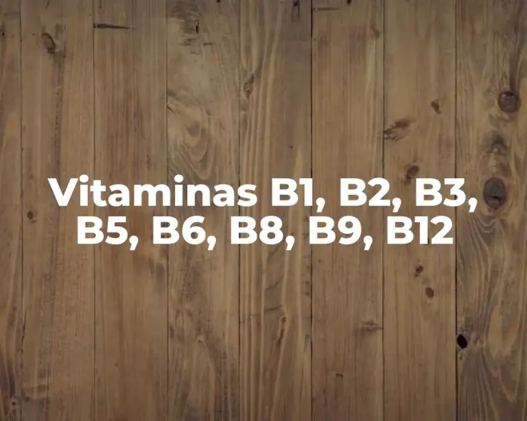 Vitaminas B1, B2, B3, B5, B6, B8, B9, B12
