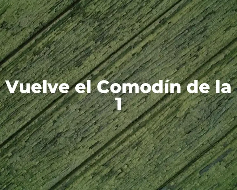 Vuelve el Comodín de la 1
