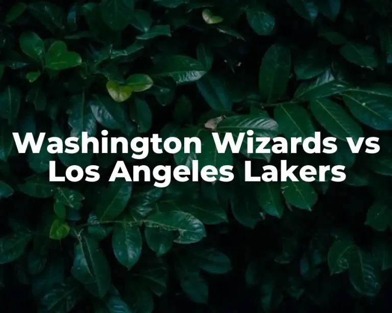 Washington Wizards vs Los Angeles Lakers
