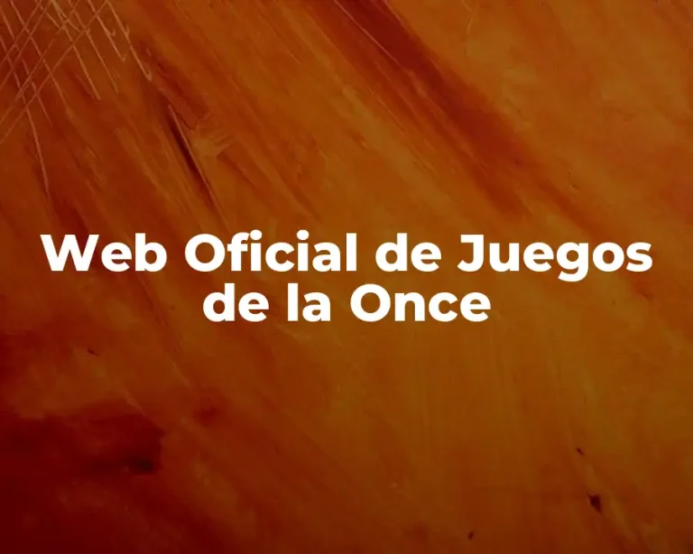 Web Oficial de Juegos de la Once