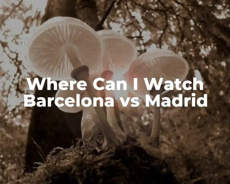 Where Can I Watch Barcelona vs Madrid