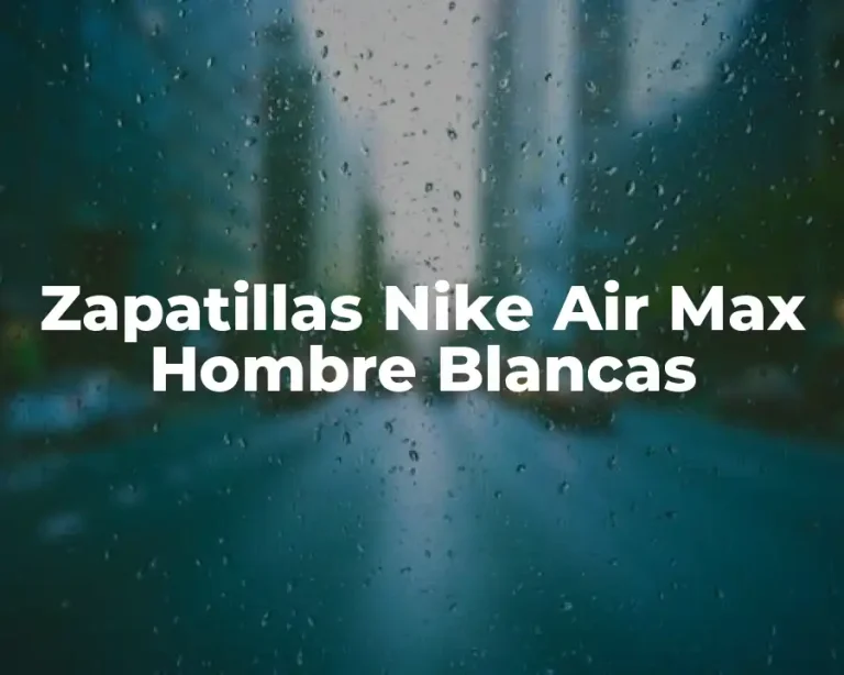 Zapatillas Nike Air Max Hombre Blancas