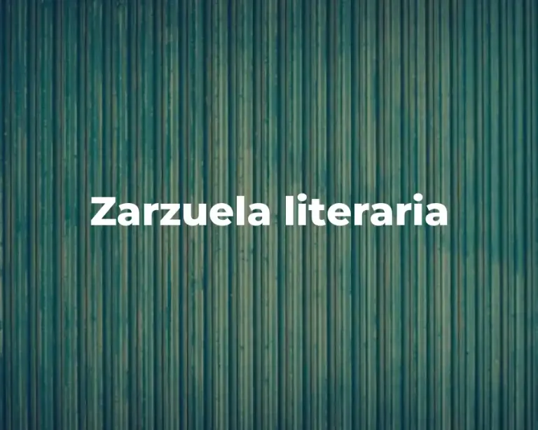 Zarzuela literaria