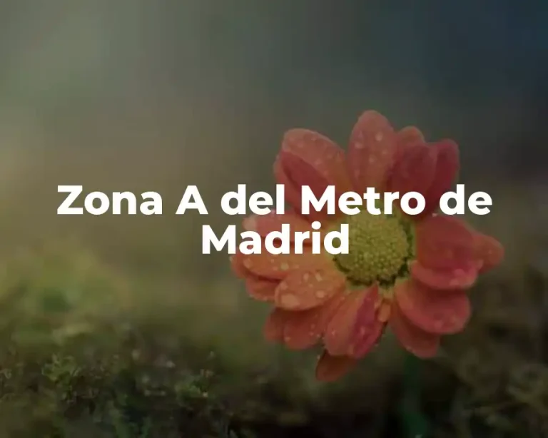 Zona A del Metro de Madrid